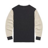 T-SHIT HOMETOWN LS WAFFLE BLACK
