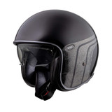 VINTAGE EVO BTR9 HELMET BLACK & SILVER