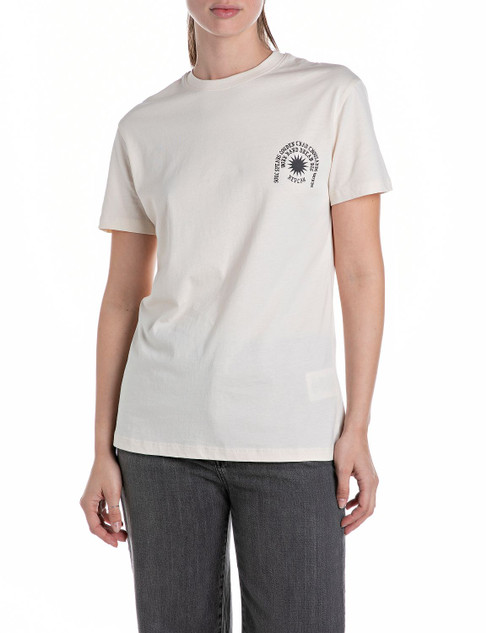 T-SHIRT LETTERING REGULAR FIT W3566V WHITE