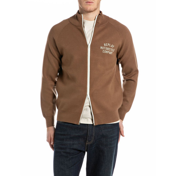 FELPA FULL ZIP A COLLO ALTO IN MAGLIA UK4880 FELPA FULL ZIP A COLLO ALTO IN MAGLIA UK4880