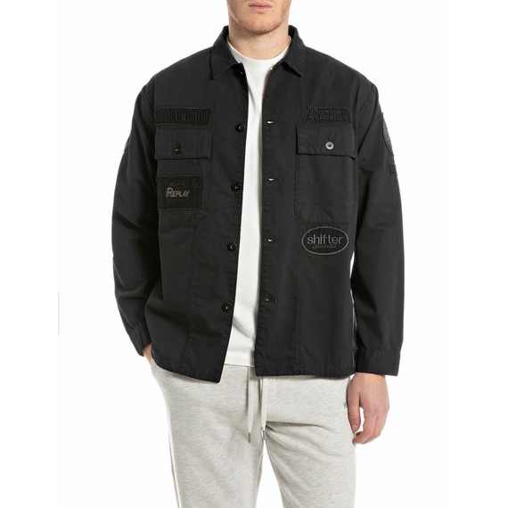 GIACCA CAMICIA REGULAR FIT CON PATCH M8445B