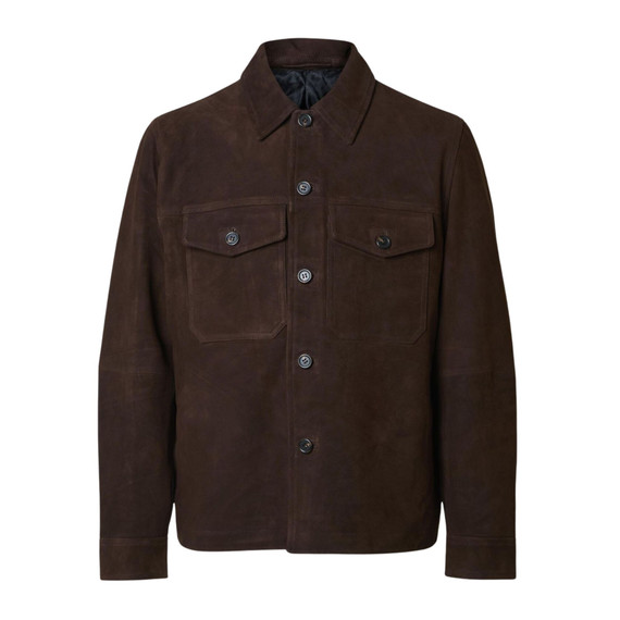 GIACCA SUEDE BROWN