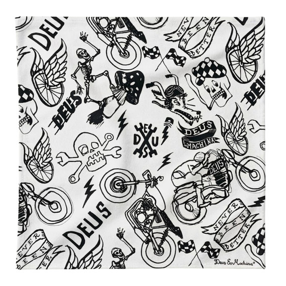 BANDANA DOODLE WHITE