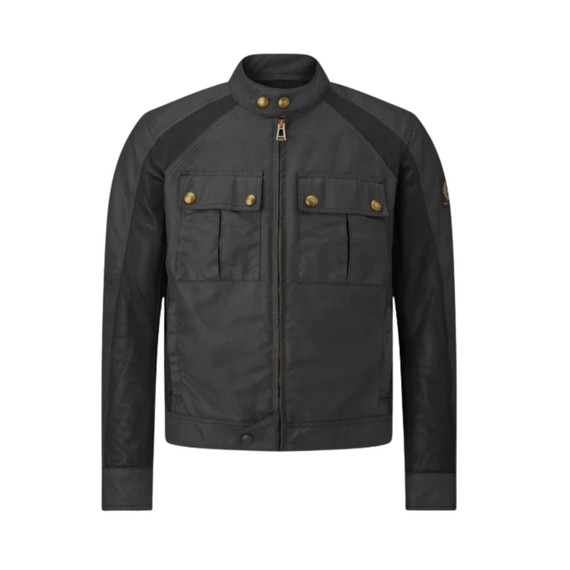 GIACCA TEMPLE COTONE CERATO BLACK