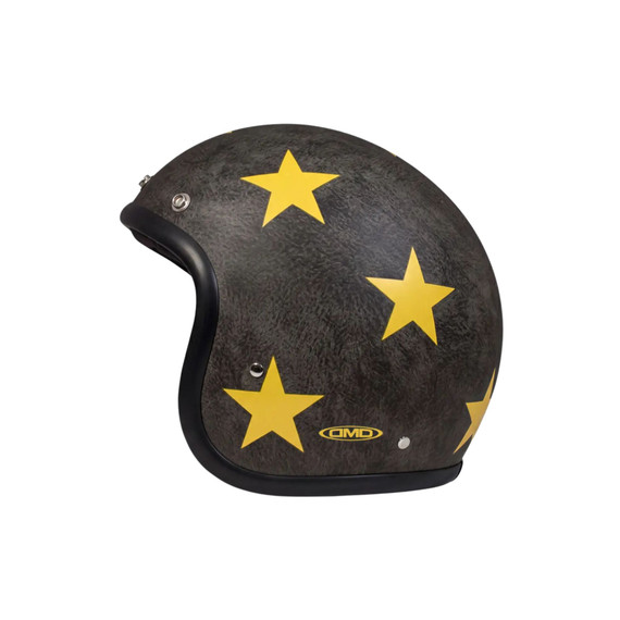 CASCO RETRO STARS BLACK MATT & YELLOW