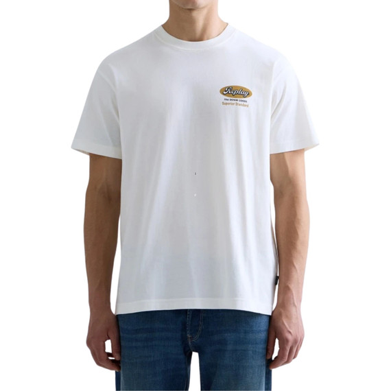 T-SHIRT WITH INDUSTRIAL-STYLE PRINT WHITE