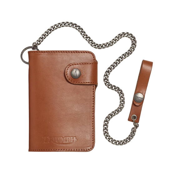 WALLET WITH CHAIN TAN