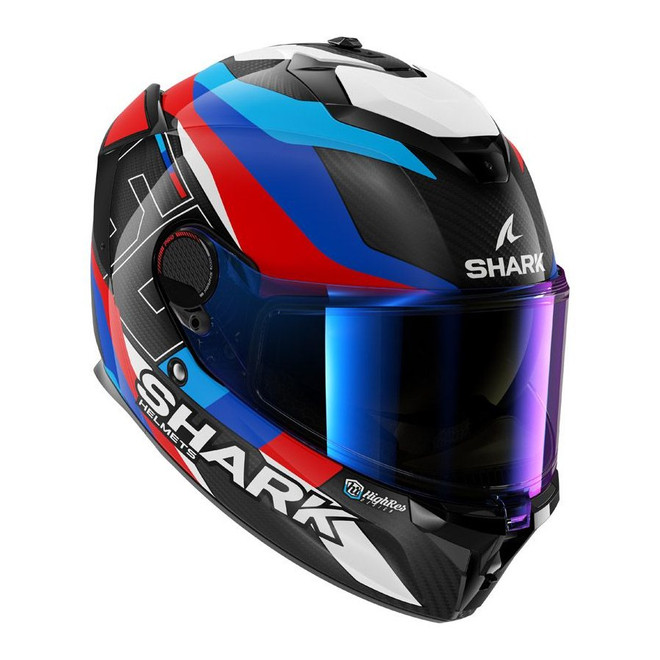SHARK Visiera Casco Spartan GT Light Iridium Omologata, Rosso Chiaro, Trattamento Antigraffio E Antiappannamento