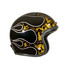 CASCO SKULLS & FLAMES GOLD & BLACK