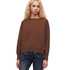 OVERSIZED BOAT NECK SWEATER BROWN