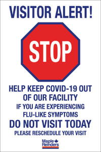 MR129 12"x18" Visitor Alert (Wall Graphic)**Prices As Low As $5.10 ea.**