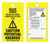 MR087 Yellow Caution Scaffolding Identification Tags 4"x7.25"