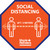 MR119 12"x12" Social Distancing (Floor Graphic)**Prices As Low As $4.25 ea.**