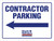 MR152 18"x24" Contractor Parking (Left Arrow) **Prices As Low As $9.95 ea.**