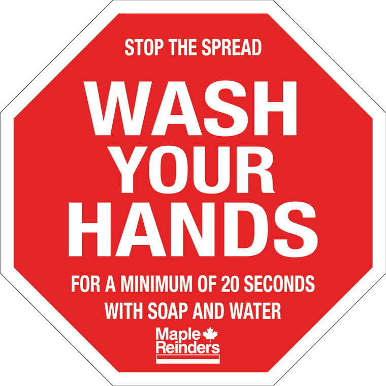 MR136 16"x16" Wash Your Hands (Wall Graphic)**Prices As Low As $7.25 ea.**