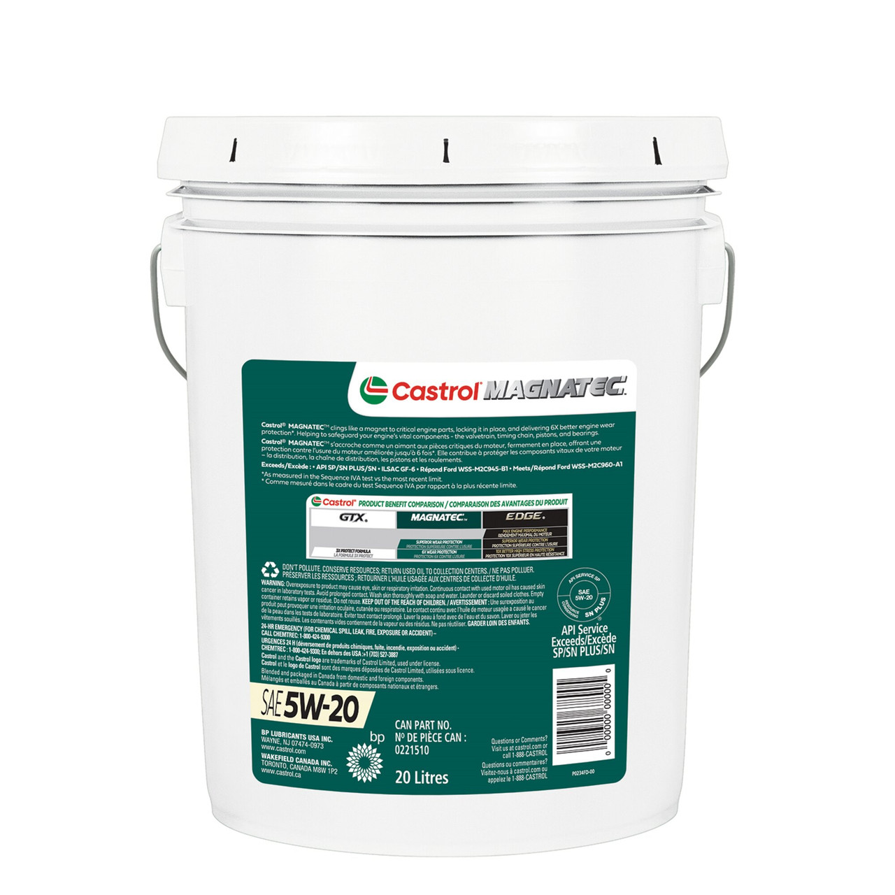 Castrol Magnatec 5W20 Synthetic Engine Oil - 20L