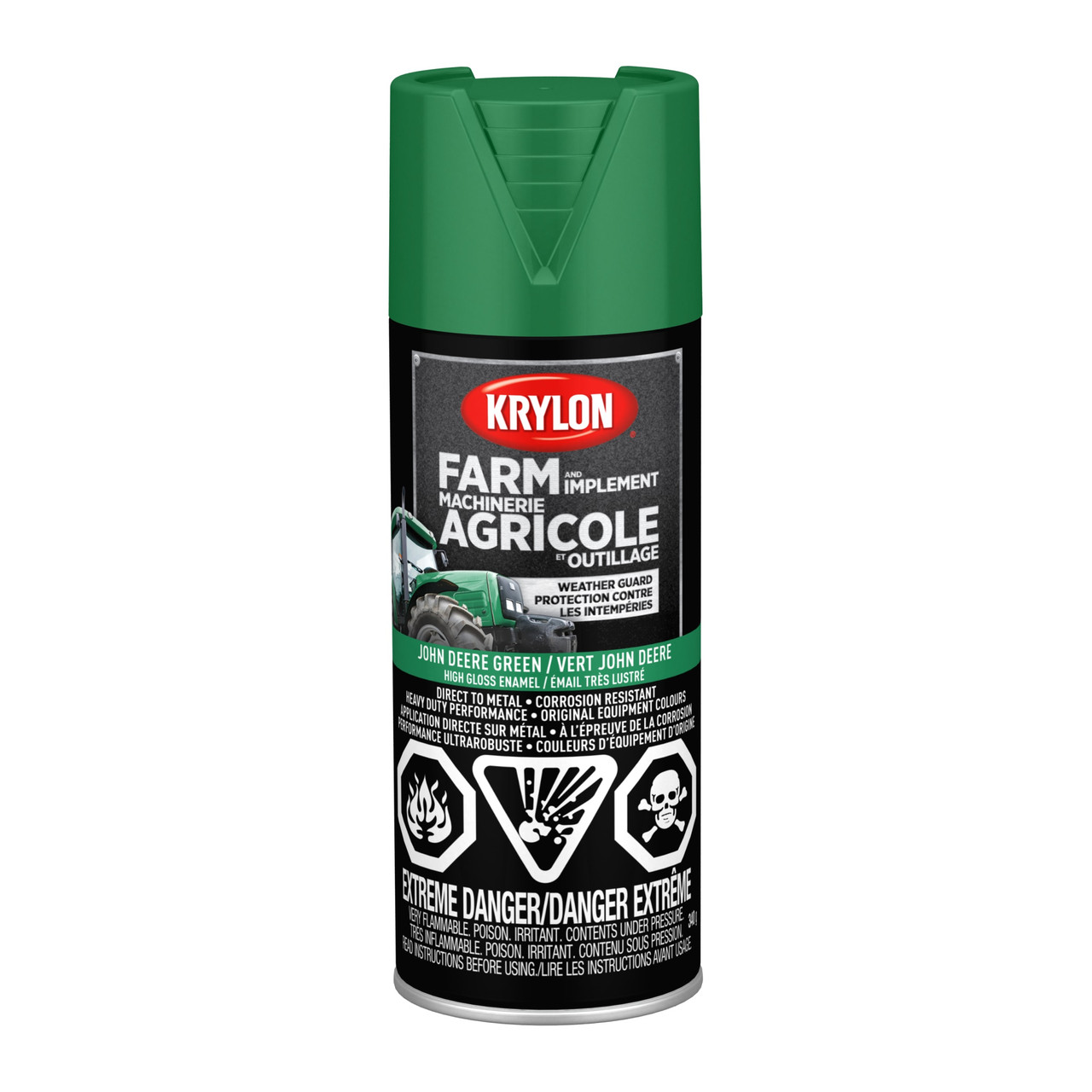 MH40 APPLIED ART FORMS カーキ Krylon Farm & Implement Spray Paint, High Gloss, Tractor Gre