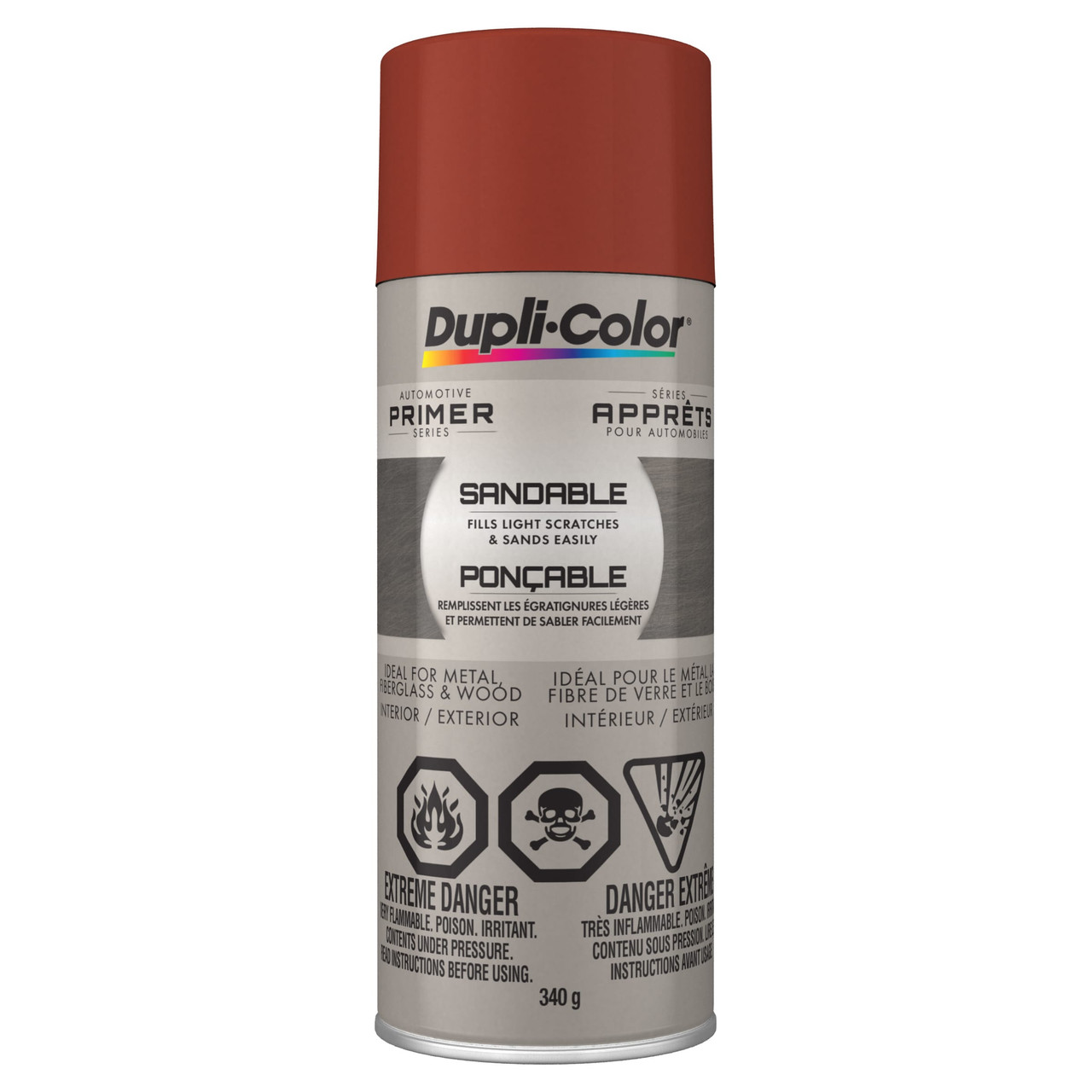 Duplicolor FP102 Red Oxide Filler Primer – 11oz Aerosol, 6-Pack