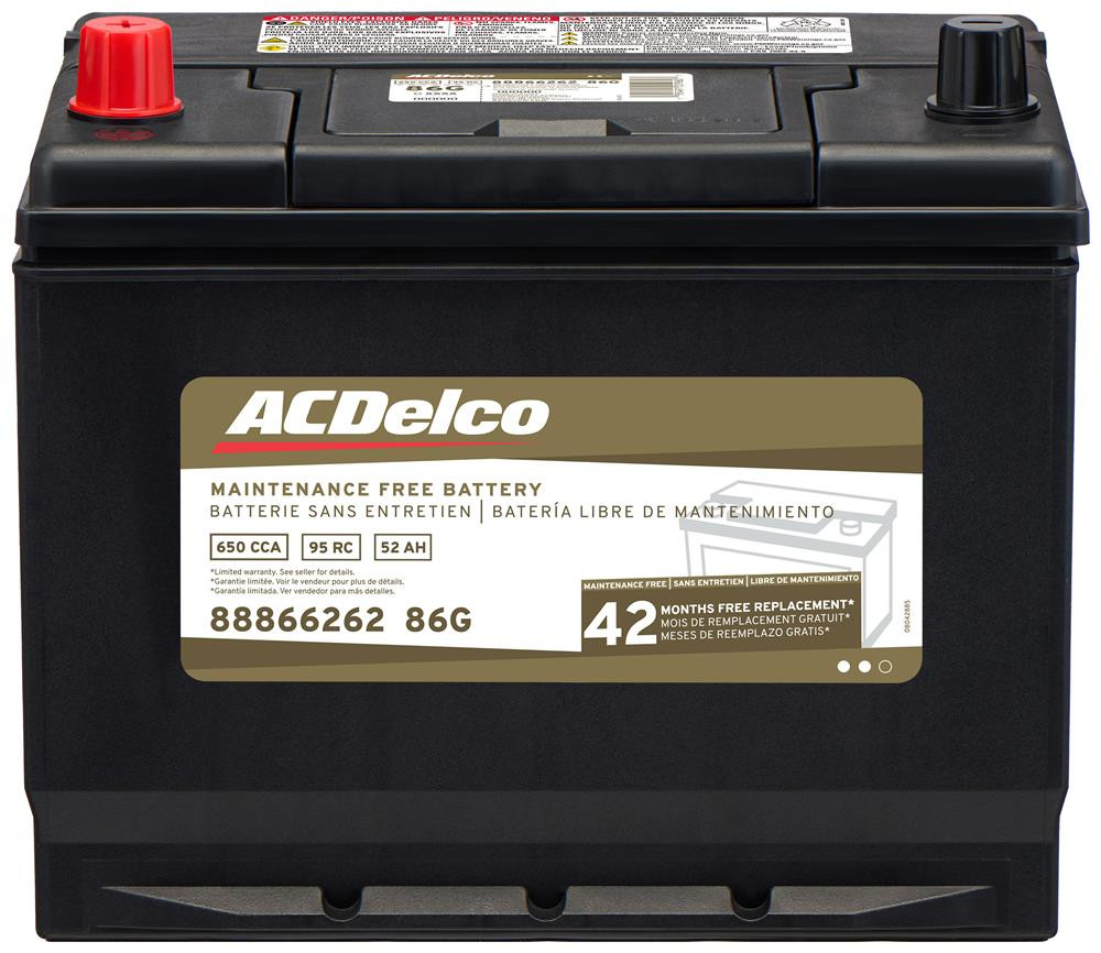 ACDelco Battery, BCI Group 86, 42 Month Warranty, CCA 650