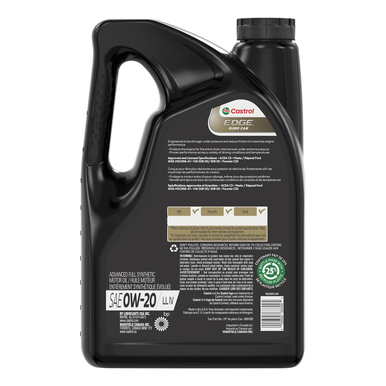 Castrol Edge Euro Car LL IV - 0W20 Synthetic Engine Oil - 4.