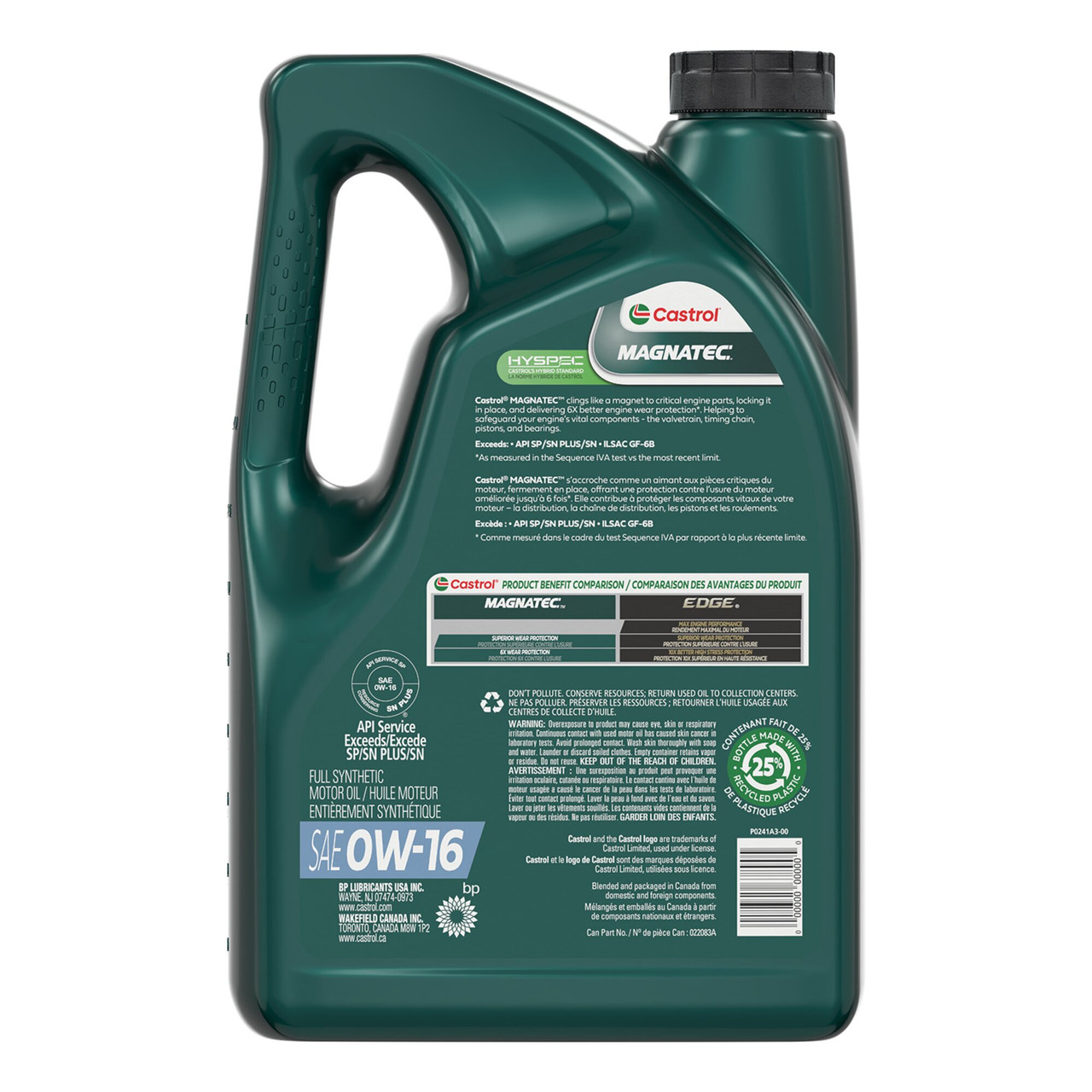 Castrol Magnatec 0W16 Synthetic Engine Oil - 5L