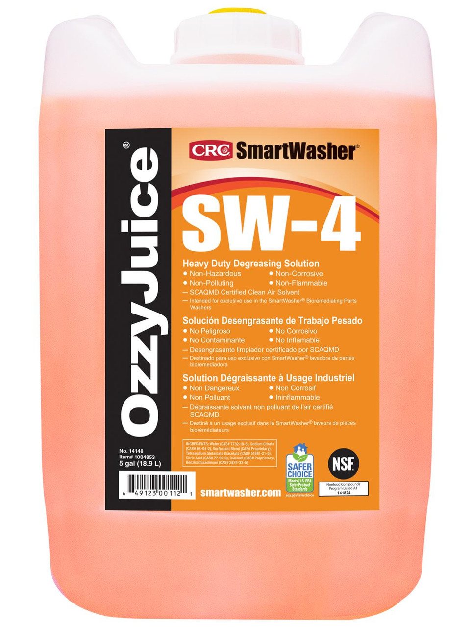CRC Chemicals SmartWasher OzzyJuice SW-4 HD Degreasing Solut