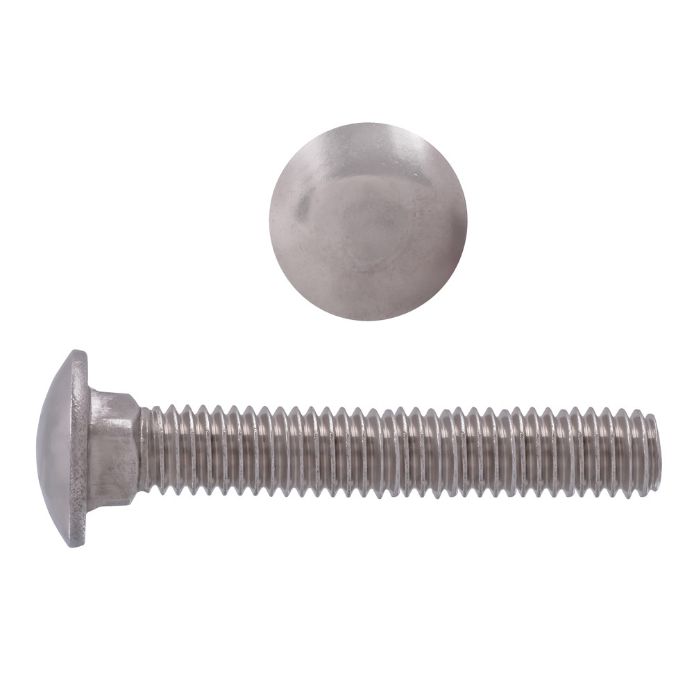 Fastenere 1/2-13 X 1" Carriage Bolts - 18-8 Stainless Steel - Round Head - Qty 10