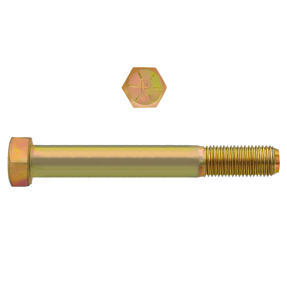 L9 Hex Head Cap Screws Yellow Zinc 7/16-14 X 5 - Hex Head Cap Screws| U