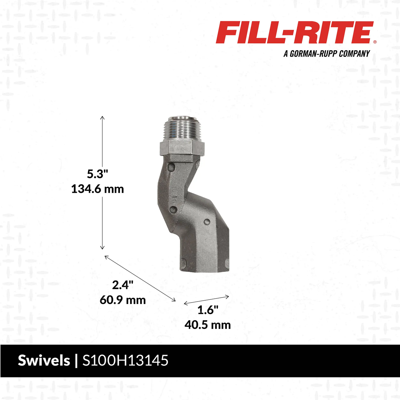 Fill Rite Company 1 quot Multi Plane Fuel Transfer Swivel