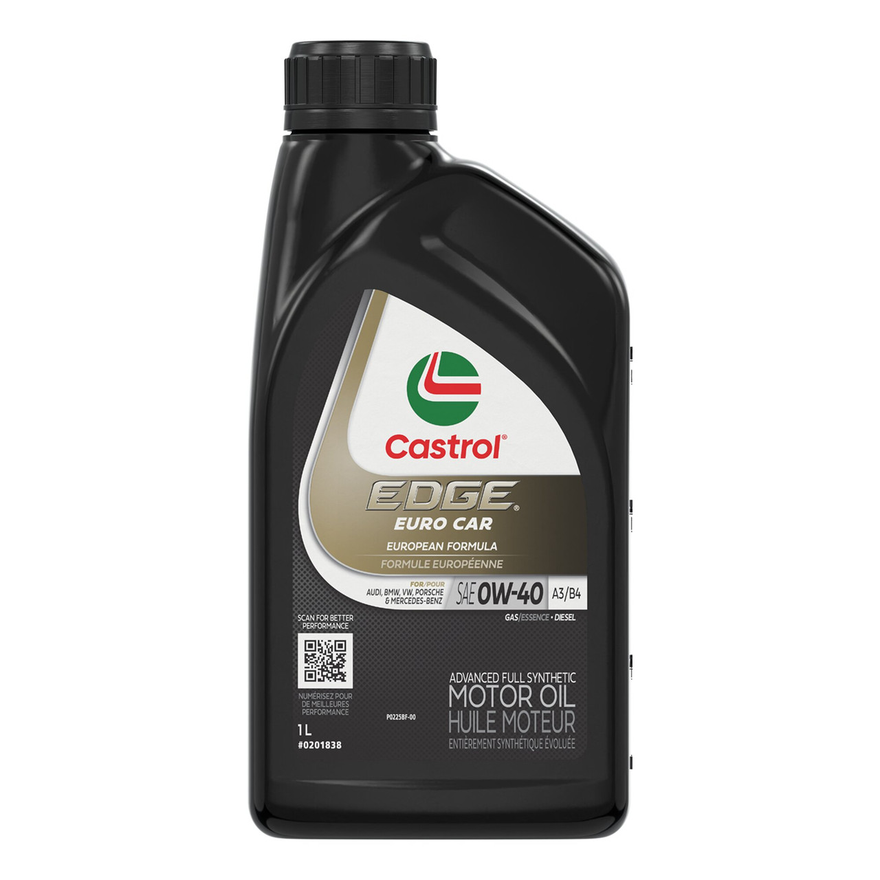Castrol Edge Euro Car A3/B4 - 0W40 Synthetic Engine Oil - 1L