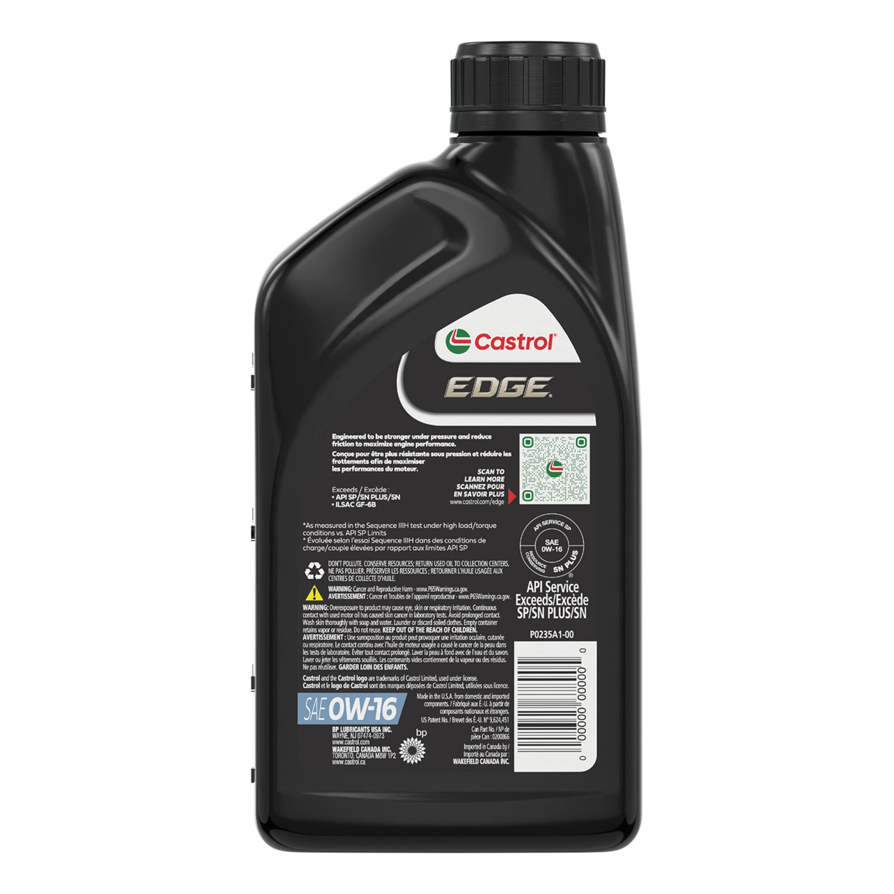 Castrol Edge 0W16 Synthetic Engine Oil - 946mL