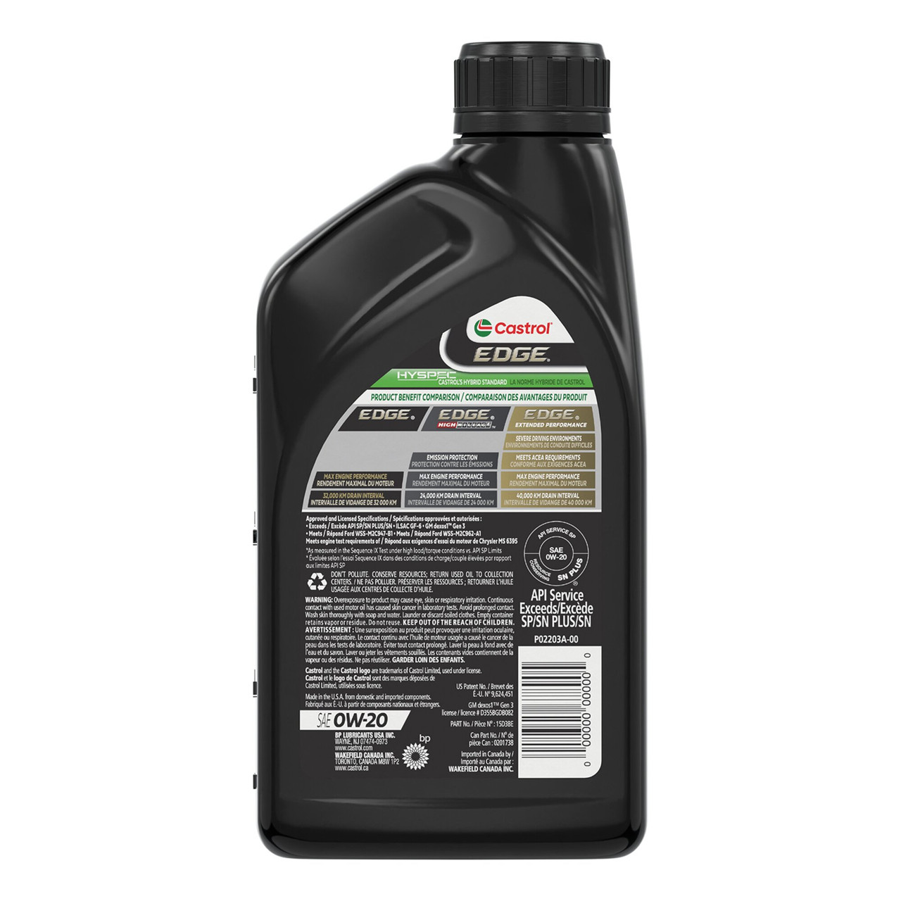 Castrol Edge 0W20 Synthetic Engine Oil - 1L