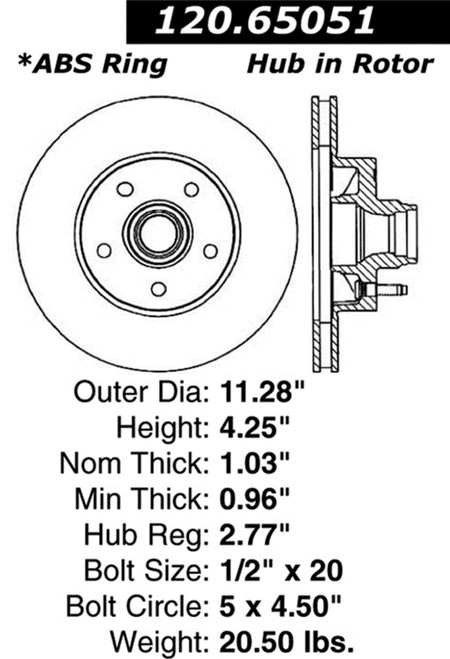 Sport Slotted Brake Rotor, Front Left | STE126.65051SL