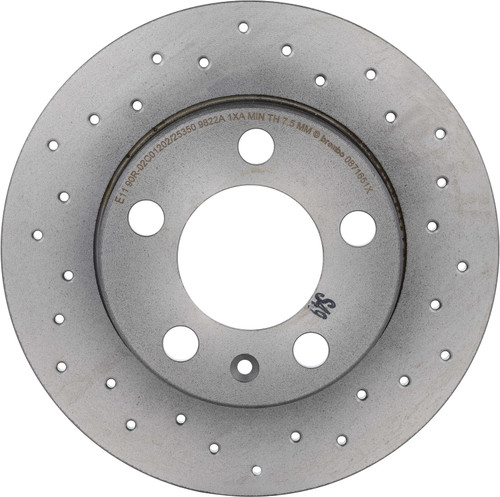 Premium UV Coated Rear Xtra Cross Drilled Rear Disc Brake Rotor | BBB08.7165.1X