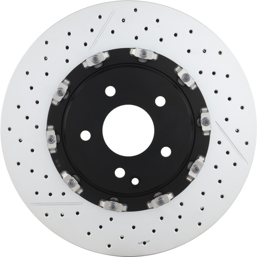 Premium Floating Two Piece UV Coated Vented Drilled And Slotted Front Brake Rotor | BBB09.9254.33