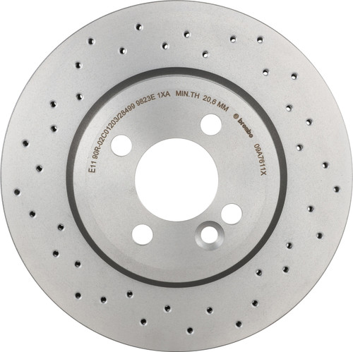 Premium UV Coated Xtra Cross Drilled Front Brake Rotor | BBB09.A761.1X