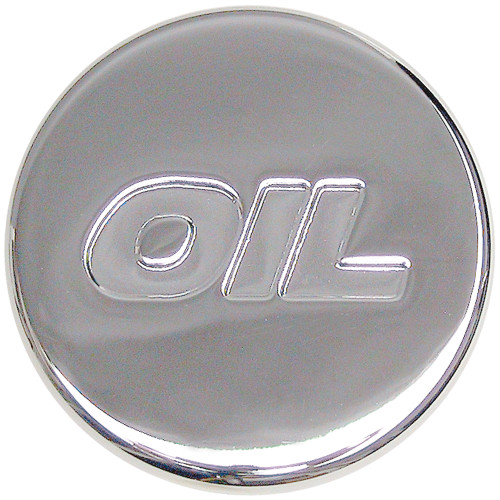 Push-In "Style" Oil Cap; 1-1/4" Hole; Rubber With Chrome Top- Plain | 5189787