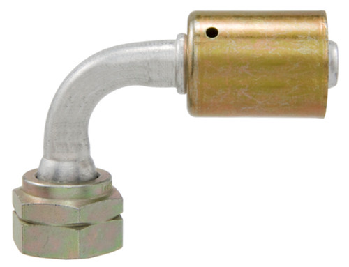 90° Female Metric O-Ring, Aluminum, Standard Diameter Beadlock, A/C Fitting | 4SE14620