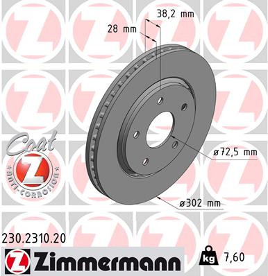 Coat Z Brake Rotor | ZIM230.2310.20
