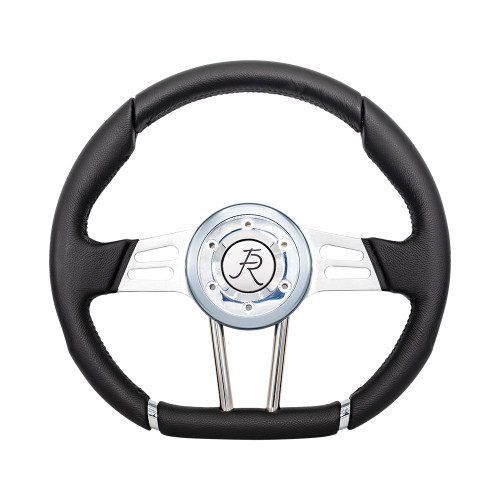 Steering Wheel: D Shaped Wheel - Black 13.5 inch | FLAFR20130BK