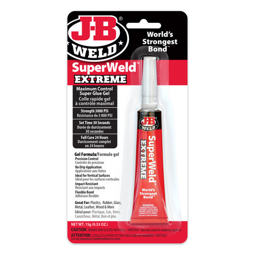 Superweld Extreme Instant Adhesive Gel - Strength 3000PSI - 15g | 45J33400CAN