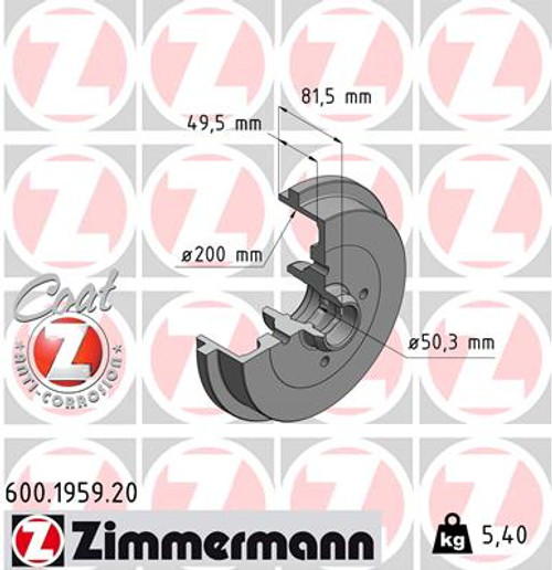 Coat Z Brake Drum | ZIM600.1959.20