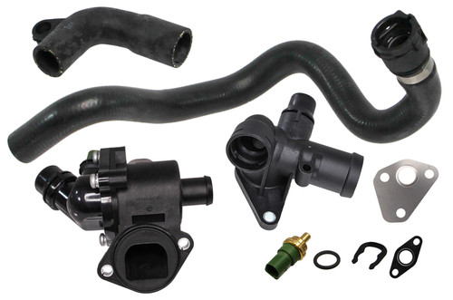 Coolant Flange, Hose and Thermostat Replacement Kit, Includes Coolant Flange, Temperature Sensor, Thermostat, Hoses, Gaskets and or Seals | REICHS0646