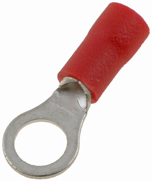 22-18 Gauge Ring Terminal, No. 10, Red | DOR85402