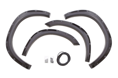 Rivet Style Fender Flare Set - Front and Rear, Smooth, 4-Piece Set | LNDRX204S