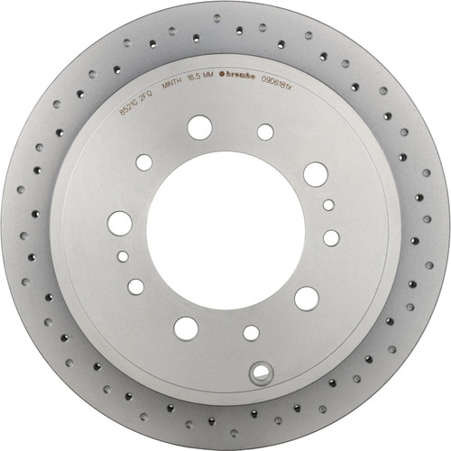 Premium UV Coated Xtra Cross Drilled Rear Disc Brake Rotor | BBB09.D618.1X