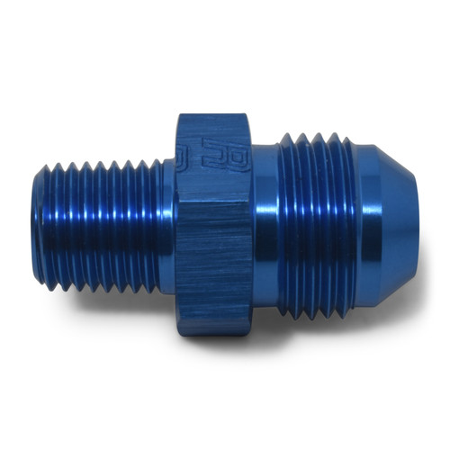 8AN Straight Flare To 3/8" Pipe Adapter Fitting With Blue Finish (Qty 1) | RUS660488EA