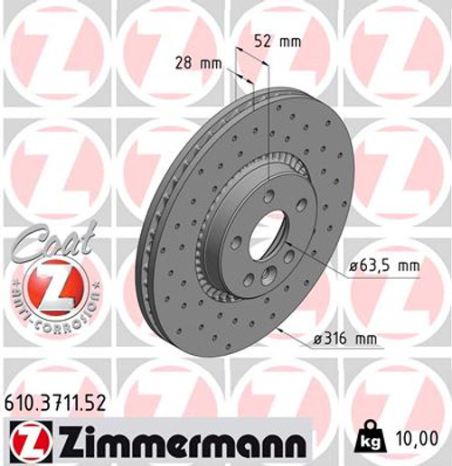 Sport Coat Z Brake Rotor | ZIM610.3711.52