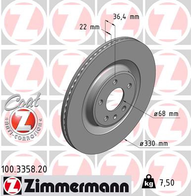Coat Z Brake Rotor | ZIM100.3358.20
