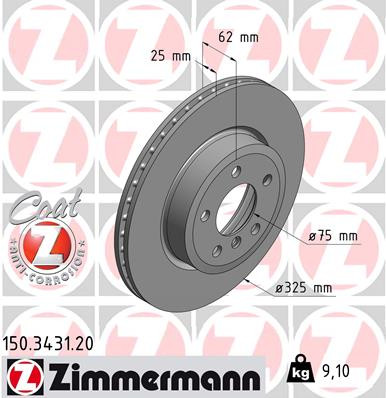 Coat Z Brake Rotor | ZIM150.3431.20